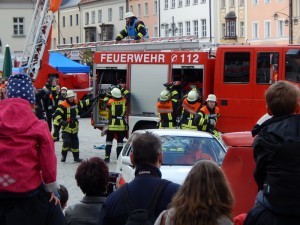 Freiwillige Feuerwehr Deggendorf - Übung am Stadtplatz