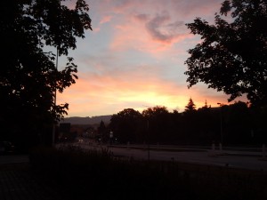 Sonnenaufgang über Deggendorf